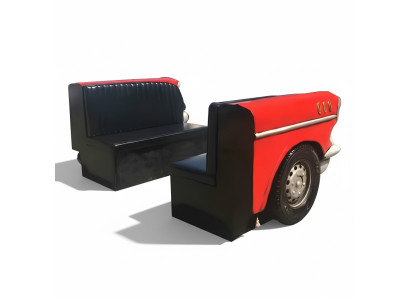 Doppel Auto Sofa Diner Sofa Couch Auto Möbel USA Einrichtung Deko Modell Leder