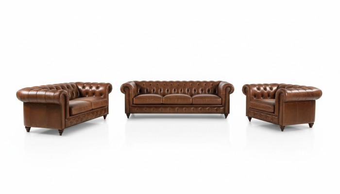 Sofagarnitur 3+2+1 Sitzer Set Sofa Polster Couch Leder Relax Wohnzimmerset