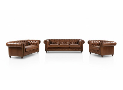Sofagarnitur 3+2+1 Sitzer Set Sofa Polster Couch Leder Relax Wohnzimmerset