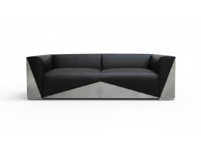 Design Luxus Echtleder Sofa Couch Ledersofa Couchen Polster Möbel Dreisitzer Neu
