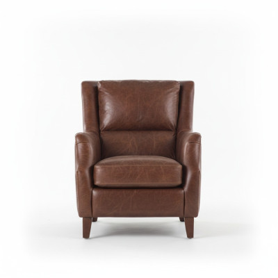 Ohrensessel Sessel Wohnzimmersessel Polstersessel Vintage Echtleder