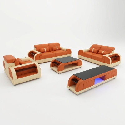 Sofagarnitur Set 3 2 1 Sitzer Couchtisch Sideboard Garnitur Design Moderne 5tlg.