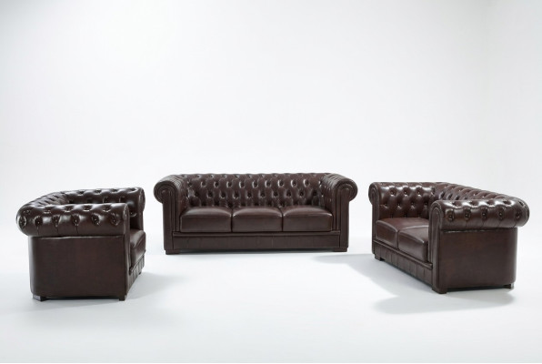 Sofagarnitur 321 Sitzer Set Sofa Polster Couch Leder Relax Wohnzimmerset