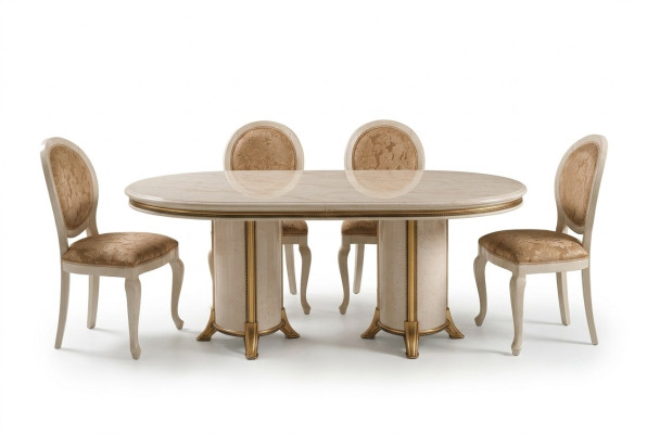 Italienisches Esszimmer Set Garnitur Stuhl Esstisch Gruppe 7tlg. arredoclassic