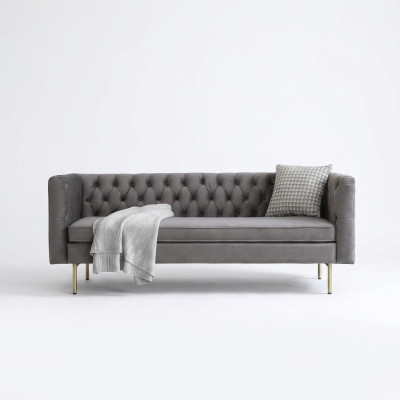Sofa Luxus Textil Chesterfield Couch Sofas Polster 3 Sitzer Italienische Möbel