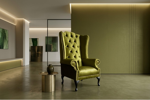 Lounge Ohren Sessel Club Designer Möbel Fernseh Sofa Stuhl Samt Polster Sitz Neu