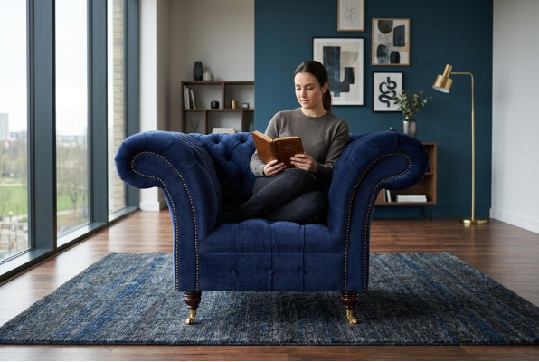 Sessel Design Couch Sofa Sitzer Samt Lounge Club Polster Luxus Ohren Sitz Relax