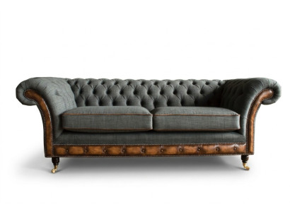 Edler Chesterfield Dreisitzer Wohnzimmer 3-Sitzer Sofa