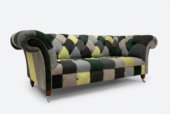 Dreisitzer Couch Polster Design Sofa 3er Sitz Sofas Dreisitzer Chesterfield Neu