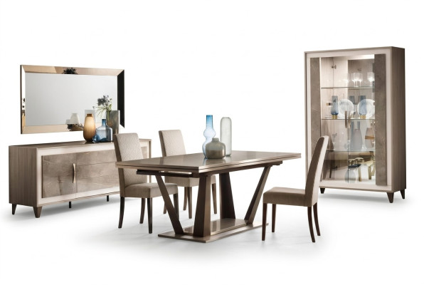 Italienisches Designer Esszimmer Set Garnitur Stuhl Tisch Gruppe 5tlg Neu