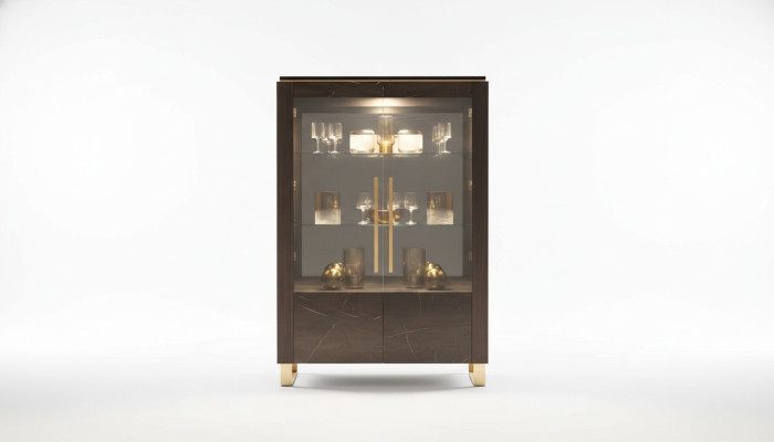 Klassische Vitrine Schrank Wohnzimmer Vitrinenschrank Regal Schränke