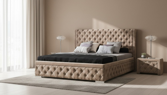 Bett 2x Nachttisch 3 tlg. Schlafzimmer Set Luxus Design Möbel Modern Betten Neu