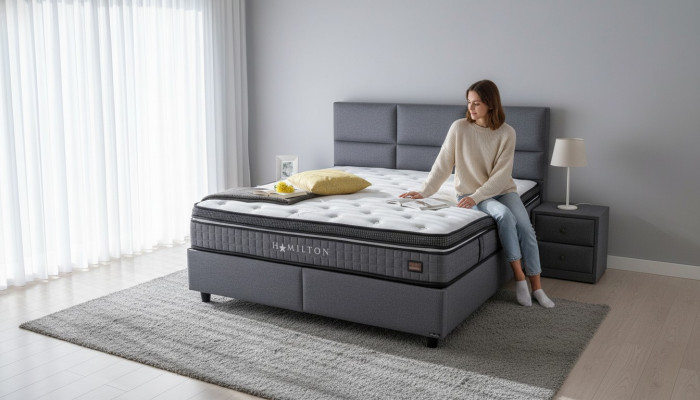 Bett Textil 2x Nachttisch 3 tlg. Schlafzimmer Set Möbel Modern Luxus Betten Neu