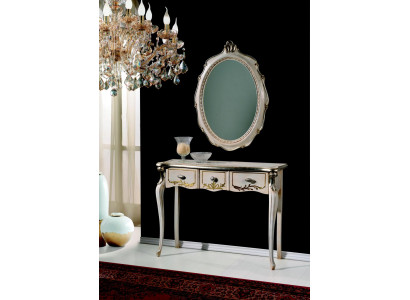Möbel Barock Luxus Konsolentisch Wandtisch Tisch Weiß Klassischer Holz 106 cm