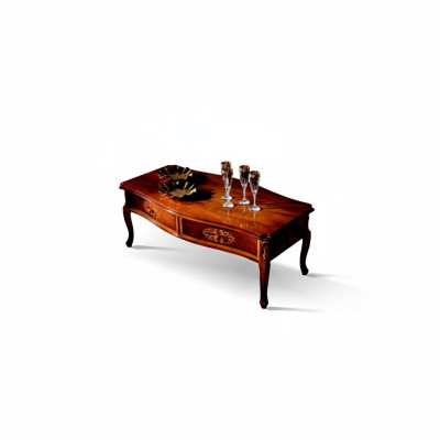 Holz Italienische Möbel Barock Stil Braun Couchtisch Wohnzimmer Tisch Neu