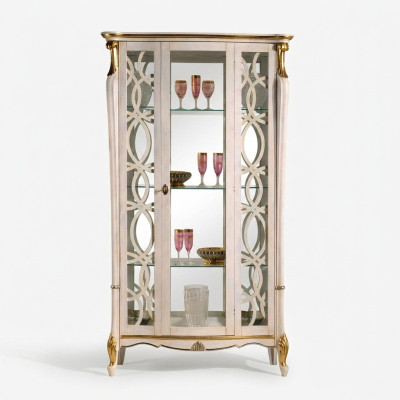 Klassische Möbel Holz Design Vitrine Stil Regal Schrank Schränke Italienische Möbel Neu