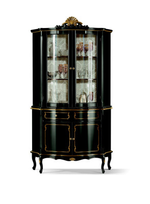 Design Italienische Luxus Holz Möbel Barock Stil Schrank Vitrine Schrank Wohnzimmer Neu