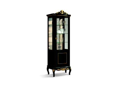 Designer Italienische Schicke Holz Möbel Barock Stil Luxus Schrank Vitrine Wohnzimmer