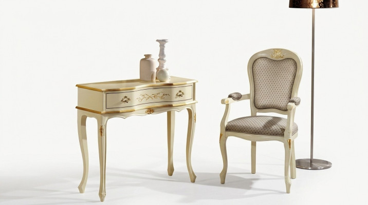 Schicke Designer Luxus Barock Sessel Italienische Holz Stuhl Wohnzimmer Möbel