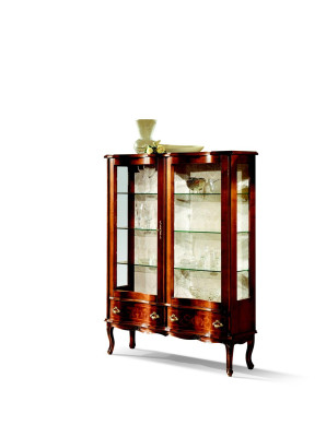 Anrichte Glasschrank Barock Vitrine Holz Vitrinen Luxus Glasschränke Möbel Neu