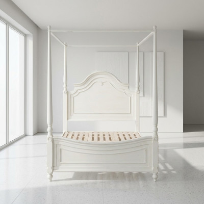 Himmelbett Echtes Holz Betten Design Luxus Klassische Schlafzimmer Möbel Neu