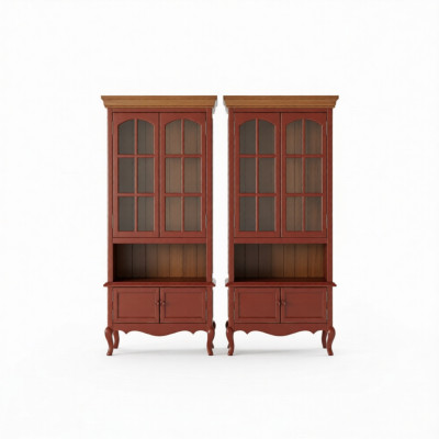 Luxus Schrank Holz Möbel Schränke Vitrine Regal Aktenschrank Glasschrank Antik