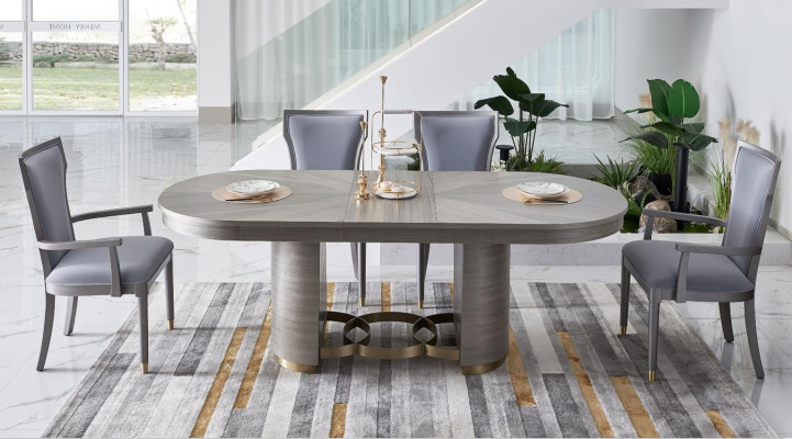 Design Esstisch Holz Stein Tisch Moderne Esstische Möbel 221x95 Tische