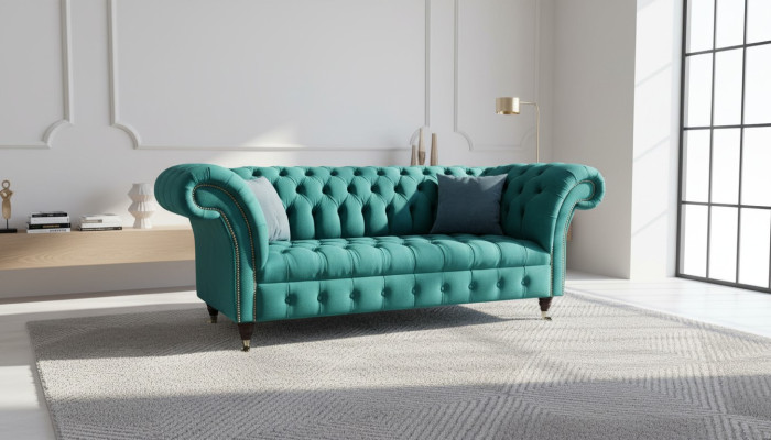 Sofa 2 Sitzer Chesterfield Polster Design Luxus Couch Sofas Lounge Club Sofas