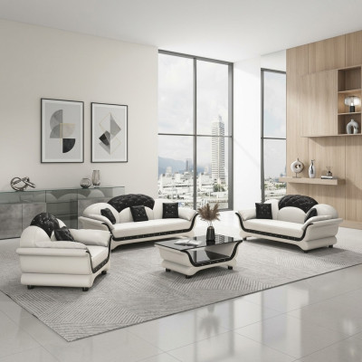 Komplett Set Sofagarnitur 321 Sitz Couchtisch Designer Wohnlandschaft 4tlg. Neu