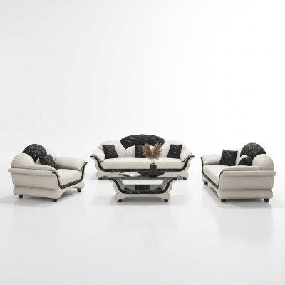 Komplett Set Sofagarnitur 321 Sitz Couchtisch Designer Wohnlandschaft 4tlg. Neu