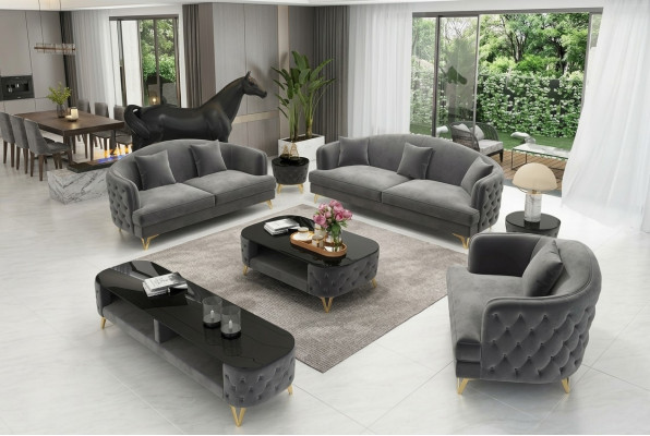 Luxus Sofagarnitur Couch Polster Set Sitz Sofa Garnituren 321 Sitz 3tlg.