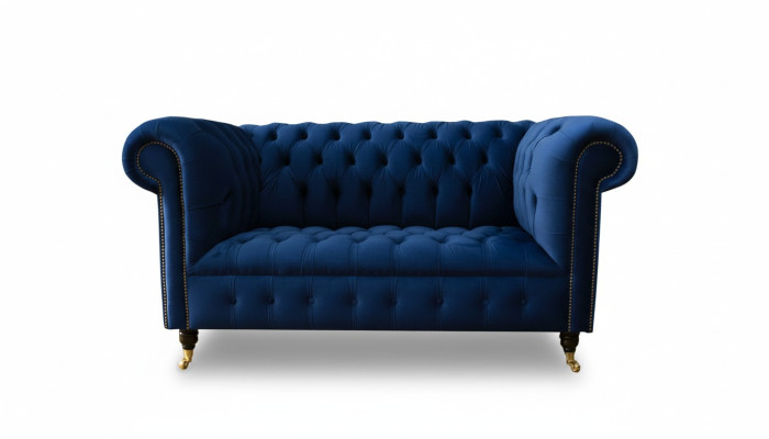 Klassische Textil Couch - Samt Chesterfield Stoff Sofa 2 Sitzer Neu jvmoebel ®
