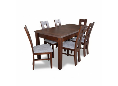 Designer Möbel Holz Tisch Sitz Ess Zimmer 6x Stühle 7tlg. Set Garnitur Echtholz