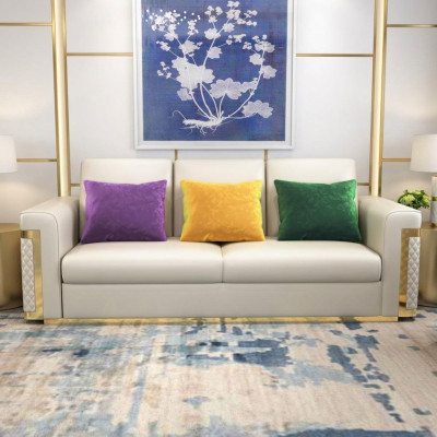 Komplett Set Sofagarnitur 3 2 1 Sitzer Designer 3tlg. Ledersofa 