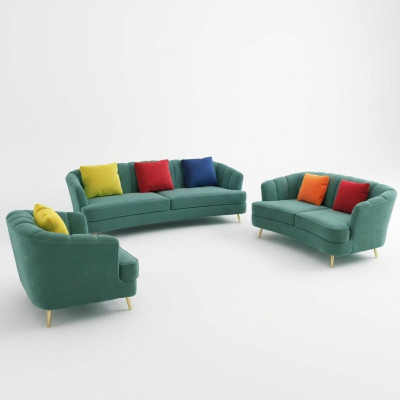 Komplett Set Sofagarnitur 3+2+1 Sitzer Design Sofa Couch Wohnlandschaft