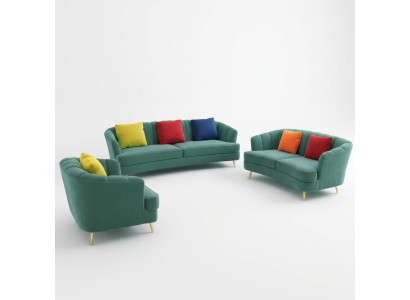 Komplett Set Sofagarnitur 3+2+1 Sitzer Design Sofa Couch Wohnlandschaft
