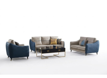 Design Klassiker Chesterfield Big xxl 3 Sitzer Couch Leder Textil Sofas