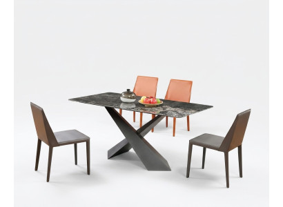 Luxus Tisch Säulen Tische Esszimmer Gruppe 5tlg. Set Garnitur Lehnstuhl