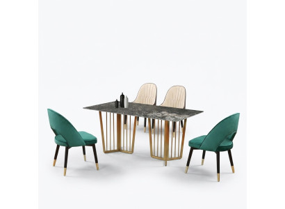 Komplette Garnitur Set Esstisch 4 Stühle Esszimmer Ess Gruppe Tisch
