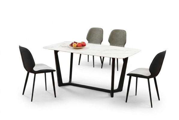 Säulen Tisch Luxus Tische Esszimmer Möbel Komplette Garnitur 5 tlg.