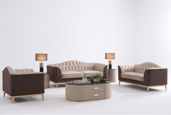 Komplett Set Sofagarnitur 3+2+1 Sitzer Sofa Design Couch Wohnlandschaft
