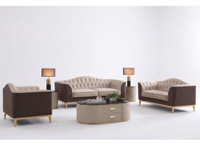 Komplett Set Sofagarnitur 3+2+1 Sitzer Sofa Design Couch Wohnlandschaft