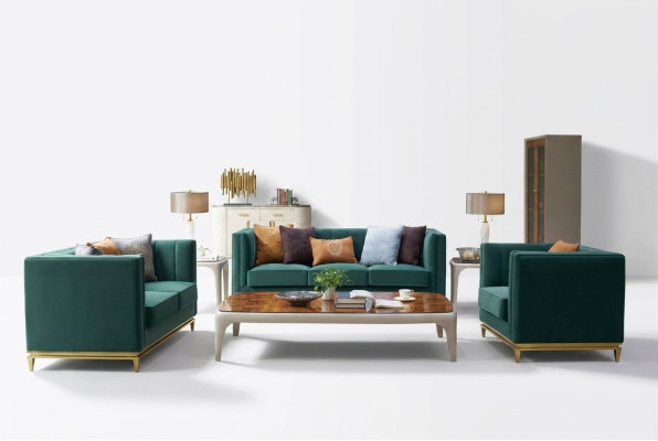 Sofagarnitur 3+2+1 Relax Sitzer Set Design Sofas Polster Couchen Leder