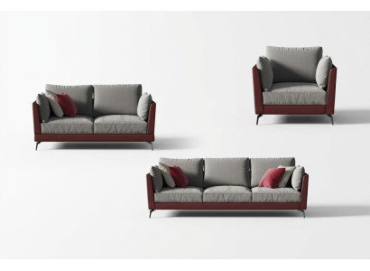 Sofagarnitur 3+2+1 Sitzer Stoff Textil Wohnlandschaft Sofas Couchen Polster
