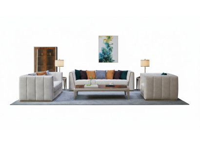 Sofagarnitur 3+2+1 Sitzer Klassischer Wohnlandschaft Deko Sofas Couchen