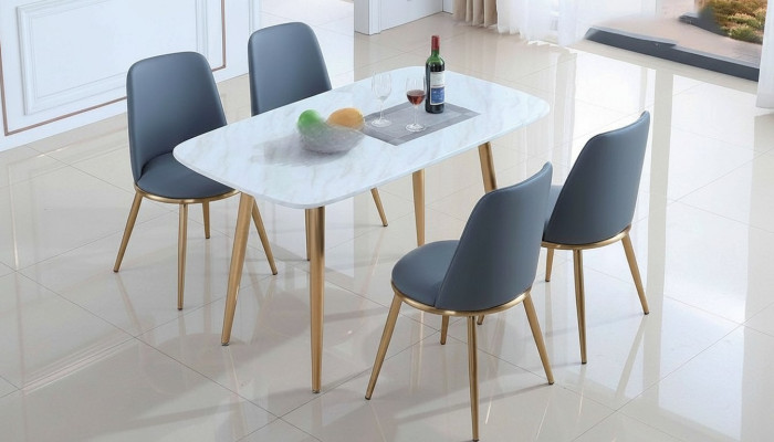 Komplett Set Esstisch + 4 Stühle Esszimmer Set Ess Gruppe Tische 5tlg