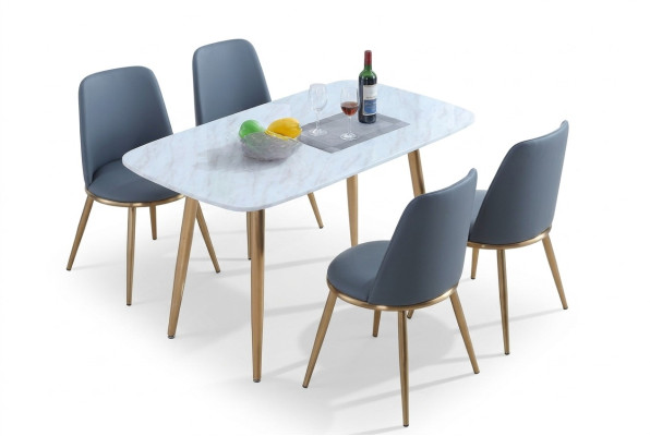 Komplett Set Esstisch + 4 Stühle Esszimmer Set Ess Gruppe Tische 5tlg