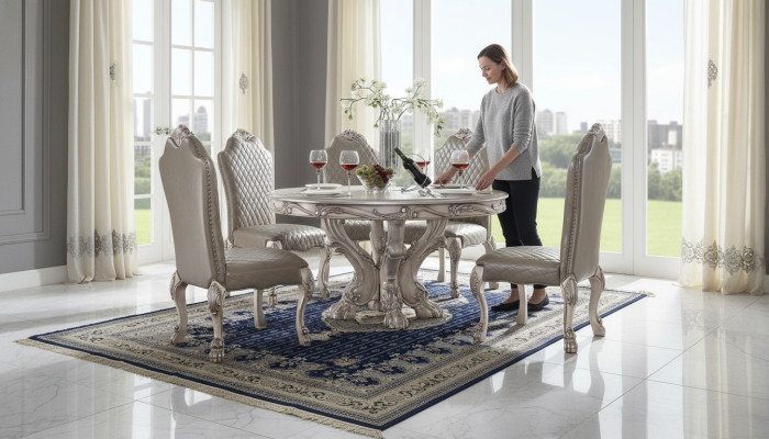 Runder Esstisch Tisch Barock Italienische Möbel Einrichtung Esszimmer Tische