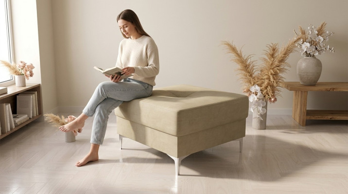 Polsterhocker Sitzhocker Hocker Beistell Textil NeuHocker Poufa Fußhocker Hocker