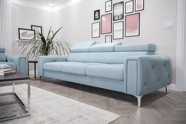 Sofa 3 Sitzer Textil leder Sofas Couch Polster Luxus Möbel Moderner Dreisitzer